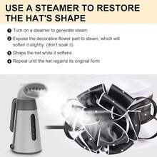 2025 Bucket Hats Women Ladies Girls, Organza Derby Fascinator Hat Tea Party Bridal Church, Hats - A-4585b-白色/黑色 - 查看 5