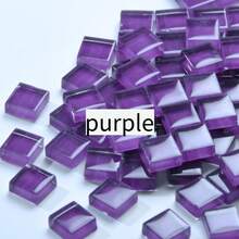 100 g/opakowanie 1 cm kwadratowy materiał mozaikowy w jednolitym kolorze jest używany do ręcznie robionych wazonów, podstawek, lampek dekoracyjnych i luster ściennych - 100g Mozaika - Zobacz 9