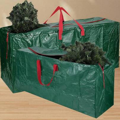 1pc Christmas Tree Storage Bag - Heavy Duty Large Capacity Organizer Bag, Suitable For 7.5/9ft Artificial Christmas Tree, With Durable Reinforced Handles And Double Zippers - Waterproof Material, Dust-Proof, Moisture-Proof, Insect-Proof.