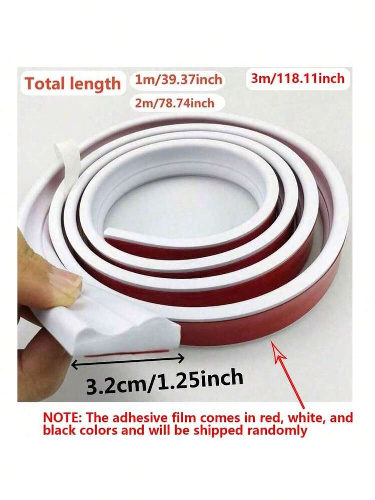 1片39.37英寸/78.74英寸自粘墙板，柔性墙面装饰条，自粘面板饰条，适用于DIY家居装饰、墙面保护、橱柜封边、镜框 - 彩色 - 查看 4