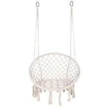 Outdoor Macrame Swing Chair Hammock Chair Hand Woven Rope Swing Y- Stop Hammock Chair For Home Bedroom Patio Deck Garden Indoor Ins Style Fringed Hanging Chair. Home Indoor Woven Hanging Basket. Nordic Style Balcony Rattan Chair. Slouchy Rocking Chair - Multicolor - View 16
