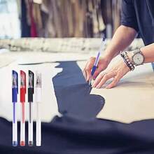 Set de 11/24 piezas con 20 recambios de bolígrafos marcadores de tela de alta temperatura de colores variados con 4 estuches, bolígrafos marcadores de tela borrables con calor para costura, sastrería y acolchado (color de tinta de bolígrafo rojo aleatorio) - Multicolor - Ver 4