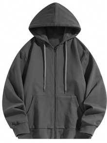 1 pezzo Felpa con cappuccio da uomo, giacca con vestibilità ampia per autunno e primavera