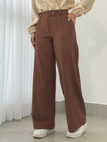 Women's Dress Pants, Wide Leg, Palazzo Style - View 2