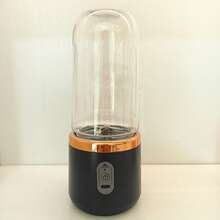 1pc Portable USB Rechargeable Blender - 1500mAh Digital Display, Stainless Steel & Plastic Material, Includes Water Bottle For Smoothies, Ice Cubes, Fresh Juice - Compact For Travel, Home, Office Use, Portable Smoothie Blender, On-The-Go Nutrition, Compact Juicer, Durable Kitchen Gadget - Multicolor - View 14