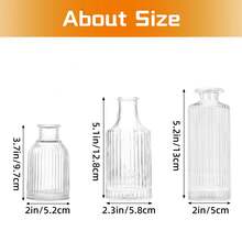 Tomnk Glass Bud Vases Set Of 9 Or 12 Or 36, Small Mini Flower Vases Bulk Pack For Centerpiece Table Decor, Wedding Reception Party Baby Shower, Vintage Home Decor Clear Glass Vases Set For Mother's Day Decor, Ideal Mother's Day Gift - 無色 - 查看 4