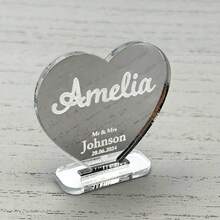 10/30/50/100/200张定制婚礼桌号卡，镜面金色亚克力材质，纪念品/回礼/座位安排，派对装饰 - 彩色 - 查看 13