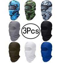 3 Pieces Ski Mask For Men Balaclava Face Mask Summer Face Mask Balaclava Full Face Mask Breathable Hood For Outdoor Use