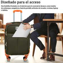 Set Of 2 Travel Suitcases, 20 And 18 Inches, With Rigid Wheels And A Lock. - 綠卡其色 - 查看 8