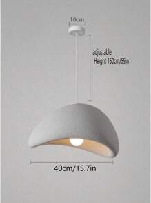 Designer Restaurant Pendant Light, Nordic Cream Style Living Room/Study/Bedroom Lamps, Creative Character Japanese Wabi-Sabi Single Head Bar Counter Lamp, Homestay Showroom Display Guidepost Lamp, Vintage Light Fixture, Excluding Light Source - Size - View 8