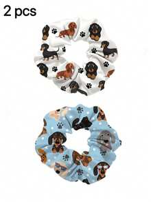 2pcs Fashionable And Cute Blue + White Dachshund Style Hair Tie Hair Scrunchies, High Elastic Hair Tie Hair Scrunchies, Hair Tie Jewelry Hair Tie Hair Tie Markless Hair Care Hair Tie Hair Accessories, Hair Accessories, Women's Clothing Accessories Blue Hair Accessories, Hair Ties, Scrunchy Hair Ties, Sport, Home Beauty Women Accessory Gifts