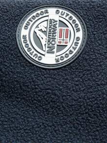 Men's Reversible Fleece Jacket, Warm Thermal Lined, Multi-Pocket Design, Chest And Cuffs With Delicate Embroidered Logo, Wind-Resistant Cuffs, Comfortable To Wear