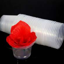 Candle Windproof Cup Romantic Wedding Outdoor Proposal Theme Party Plastic Windproof Cup Special Small Bottom Cup Plastic Disposable Tasting Cup Transparent Cup 50pcs/Set - Multicolor - View 6