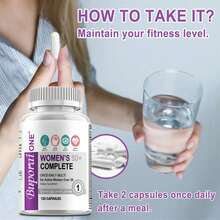 BUPORAI Women's 50+ Complete Multivitamin - Supports Immune Health, Boosts Metabolism, Reduce Menopause, Maintains Vitality And Health -120pcs - 120粒膠囊 - 查看 6