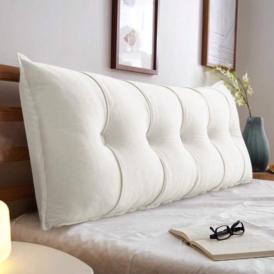 Modern Bed Headbord Wedge Pillow Back Support Reading Pillow For Sofa Bed Daybed Pillows For Long Sitting - Màu be - Xem 1