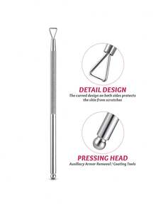 Accessori per manicure fai-da-te: Solvente per rimozione smalto gel, Spingicuticole in acciaio inossidabile per rimuovere la pelle morta