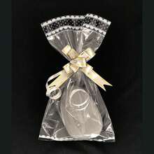 Transparent Decorated Bags 50 Units Sizes To Choose From - 黑色蕾絲 - 查看 2