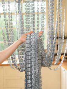 1 件铜币花隔断帘，客厅、入口悬挂式窗帘 - 彩色 - 查看 2