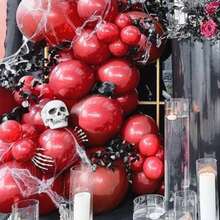 万圣节气球花环拱门套件、多色气球、万圣节室内装饰品、万圣节派对装饰气球。 - 彩色 - 查看 3