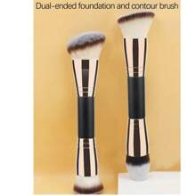 4 pièces Set de pinceaux de maquillage professionnels à double extrémité, comprenant un pinceau de fond de teint incliné et effilé, un pinceau de contour, un pinceau de blush, un pinceau à poudre, un pinceau à ombre à paupières, un pinceau correcteur, un pinceau highlighter, un pinceau estompeur. Brosses en fibres douces, portables pour les voyages, excellent cadeau pour les femmes et les filles.