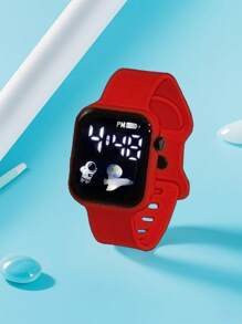 2 件/1 件全新 LED 显示屏数字电子手表自行车游泳骑马椰子树 8 字形扣表带简约时尚度假风格情侣手表情人节节日礼物生日礼物万圣节、圣诞节、情人节、母亲节、节日礼物的最佳选择