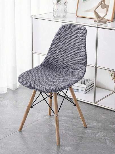 1件/2件/4件装抽象格子图案椅套，全包覆式弹力餐椅套，通用家居装饰，四季皆宜，耐磨防污防刮，加厚防尘，高弹力