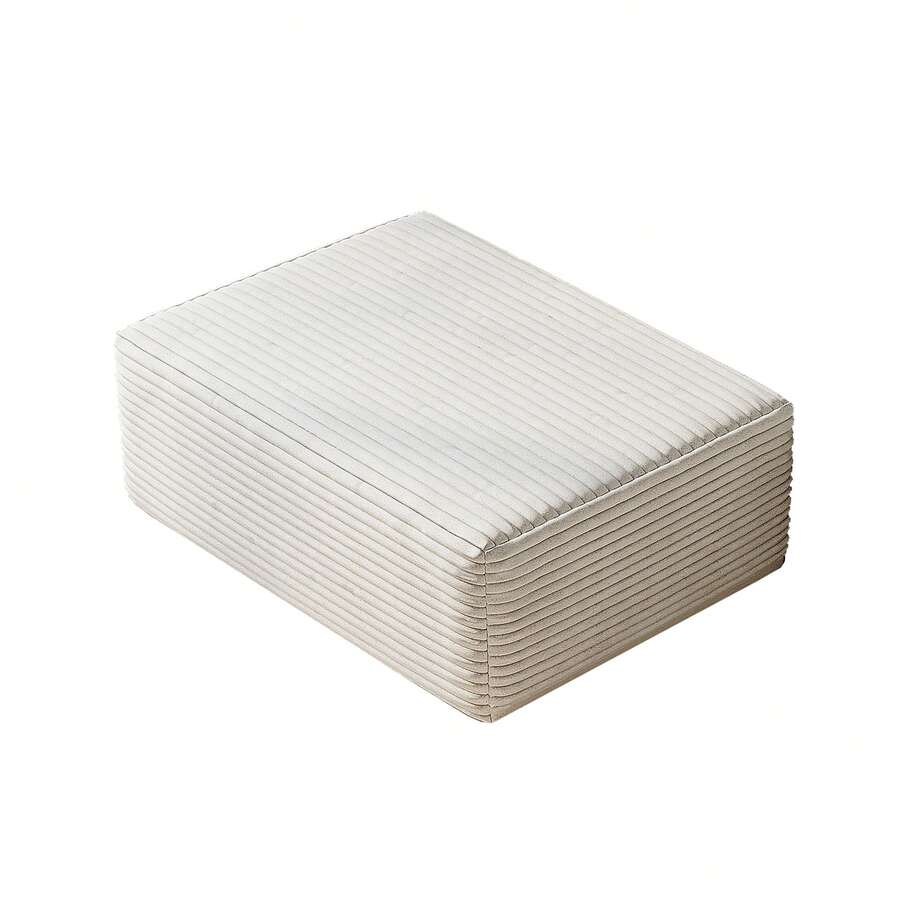 LUCKHAO 37.40"Sofa Ottoman ,No Assembly Required,White(Plush Corduroy Fabric) DIY Sofa Chairs, No Assembly Required Suitable For Balconies, Living Rooms, Bedrooms - trắng - Xem 1