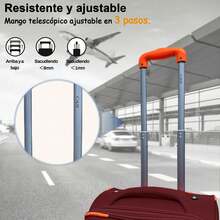 Set Of 2 Travel Suitcases, 20 And 18 Inches, With Rigid Wheels And A Lock. - 酒紅色 - 查看 4
