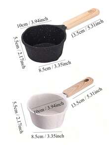 1pc Multipurpose Kitchen Sauce Pan With Pour Spouts, Aluminum Construction, Medical Stone Coating For Even Cooking, Compact Size - Multicolor - View 5