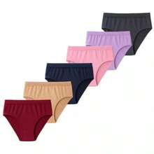 Kit 5 Plus Size Panties High Waist Micro Fiber Lining 100% Cotton - Multicolor - View 4