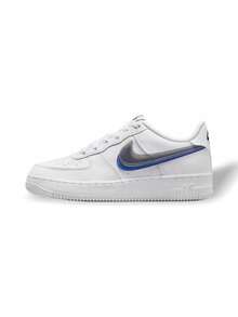 Nike 空军一号低帮 白/黑 - 白色/黑色-超皇家-峰頂白色 - 查看 1