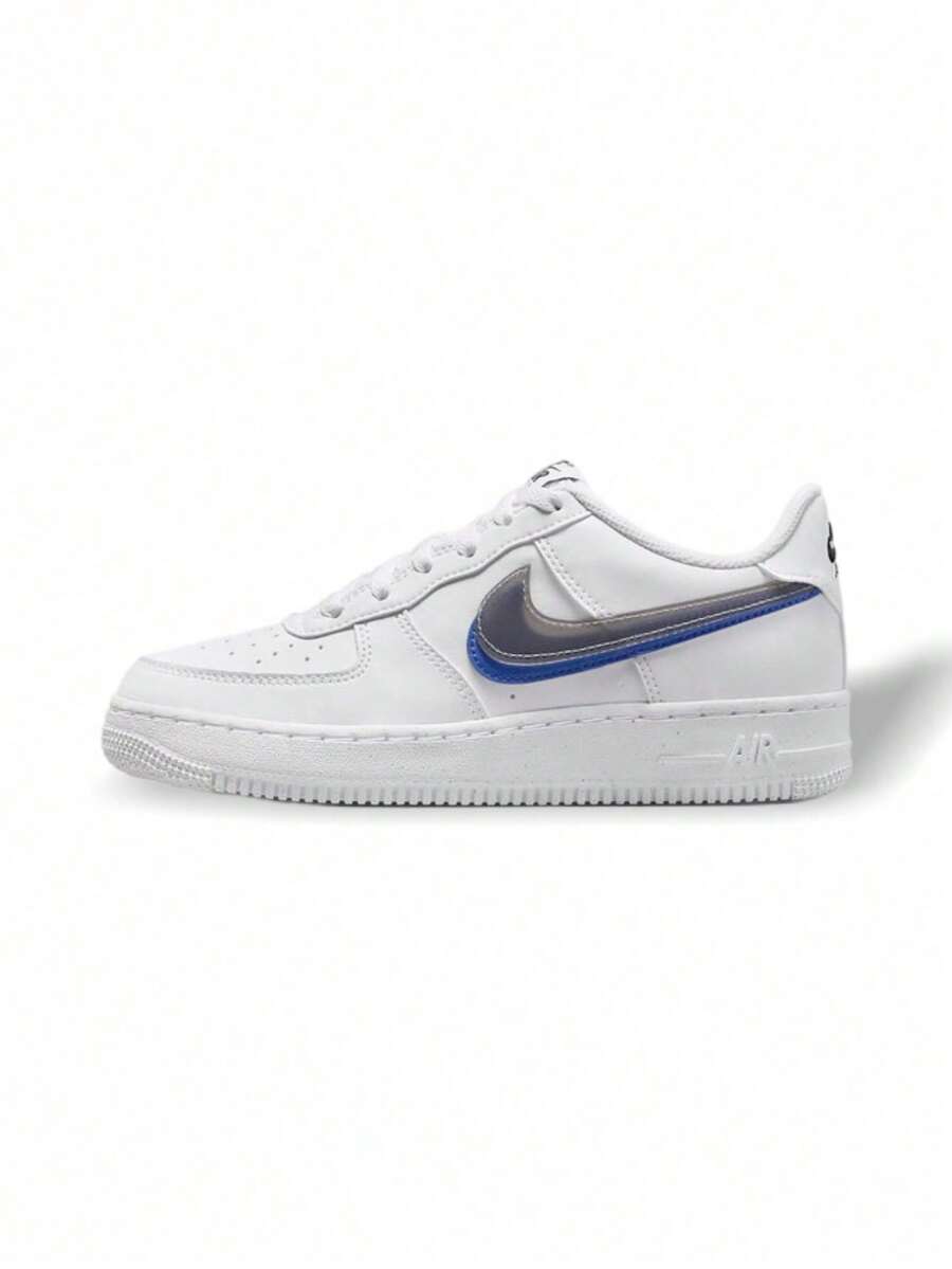 Nike 空军一号低帮 白/黑 - 白色/黑色-超皇家-峰頂白色 - 查看 1