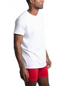 Men's Crew Tee Undershirts, Wicking,, Big & Tall Available - 白色 - 8 件裝 - 查看 3