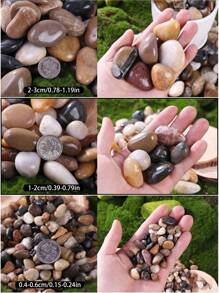 100/300/500/800g Colorful Pebbles Indoor Potted Green Plants Decorative Stones, Outdoor Gardens Used As Paving Stones, Aquarium Fish Tank Turtle Tank Decorative Sand Stones, Ramadan Courtyard Decorative Stones, Garden Bonsai Filled With Polished Stones - Multicolor - View 4