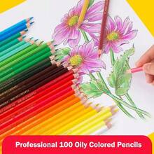 Set de 120 lápices de colores, suministros de pintura a base de aceite, lápices de dibujo profesionales con pinceles de acuarela, bolígrafos de punta suave, materiales de arte para estudiantes y artistas