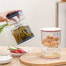 Airtight Canning Jar With Liquid Separator And Fork - 彩色 - 查看 1