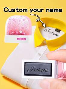 1 个自定义姓名金属印章、金属图章、手写文本标签印章、多种字体可供选择、是日常办公的好帮手、商务签名印章、个性化姓名印章、签名印章、织物印章、办公室印章、新年礼物、情人节、情人节装饰礼物生日毕业、商务学校用品、返校