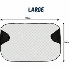 1件加厚汽车挡风玻璃罩 - 冬季挡风玻璃保护罩，防霜防雪，超厚防水防风，四季通用防冰罩，适用于轿车、SUV和卡车