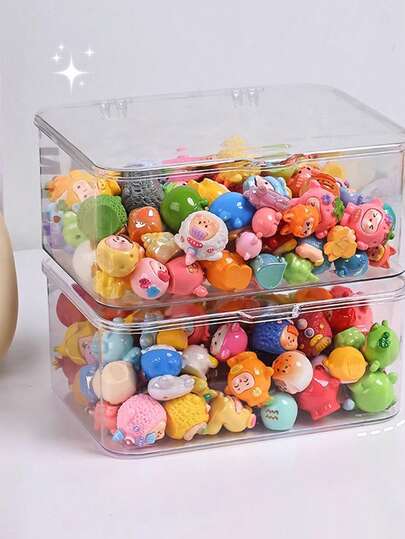 1 pieza Lindo frasco coleccionable para almacenar comida y juguetes en miniatura, caja ciega transparente para exhibición, figura decorativa de criatura glotona clara - perfecto para exhibir y organizar en el escritorio del dormitorio, pequeños recuerdos, juguetes diminutos, accesorios y coleccionables, excelente para estantes, decoración de escritorio, dormitorio, regalo encantador para amigos y coleccionistas, y agrega un encanto juguetón a cualquier espacio