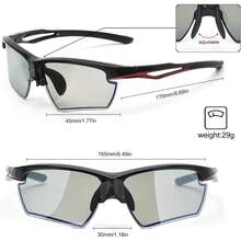 ¡RecomendadoGafas de Sol Polarizadas Cambio Rápido 0.1s con Energía Solar, Unisex UV400 para Conducir, Deporte y Pesca¡Top de Temporada - Sombra Roja - Ver 4