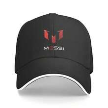 Messi Soccer Baseball Cap Casual Football Sandwich Hats Uni Style Adjustable Headwear Fishing - Black - View 1