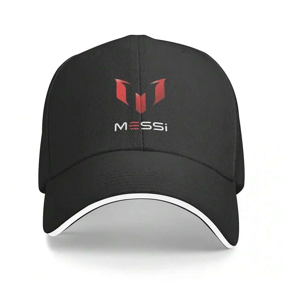 Messi Soccer Baseball Cap Casual Football Sandwich Hats Uni Style Adjustable Headwear Fishing - Black - View 1