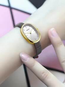 1pc Women's Vintage Simple Fashion Leather Belt Quartz Watch, Suitable For Daily Decor - 銀色 - 查看 3