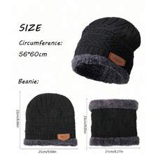 2 szt./zestaw czapki z czaszką i ocieplacza na szyję, ciepła podszewka z polaru, wiatroszczelna i chroniąca przed zimnem, odpowiednia do jazdy na nartach, pieszych wędrówek, podróży, jazdy na rowerze, codziennego użytku, 6 opcji kolorystycznych dla mężczyzn i kobiet