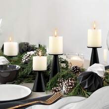 Bộ 1/3/12 chân nến màu đen, trang trí nhà cửa, đám cưới. - màu đen - Xem 4