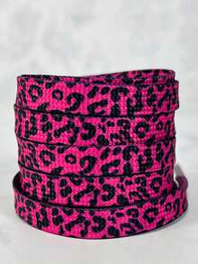 1 Cặp dây giày dệt thoi bằng polyester họa tiết da báo nhiều màu thời trang, phù hợp cho giày thể thao, giày chạy bộ, giày vải - Nhiều màu - Xem 3