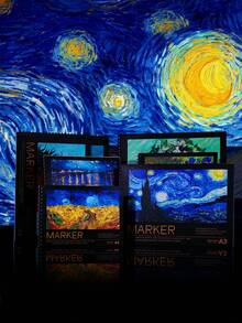 دفتر رسم مخصص للأقلام ، 8 أنماط مرسلة عشوائيًا ، 40 صفحة سميكة / كتاب 120 جرام / م² ، ورق مائي A4 / A3 للرسم اليدوي ، دفتر رسم A4 / A3 للطلاب ، ورق رسم فارغ متخصص للرسم والرسوم الكرتونية ، مناسب لاستخدام طلاب الفن ، هدية عيد الأم ، لوازم مدرسية