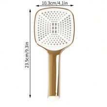 High Pressure Square Handheld Shower Head, Large Panel Water-Saving Shower Head, Gold