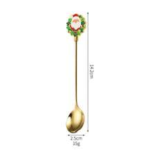 Christmas Spoon Fork Set,Stirring Mixing Spoons With Dessert Fork,Creative Christmas Tree Santa Stainless Steel Dessert Spoons For Xmas Party Tableware Decor Gift Home Dinner Coffee