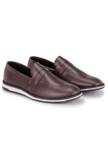 Formal Loafer Sport Thin Casual Elegant Modern Moccasin Shoe - 鏽棕色 - 查看 3